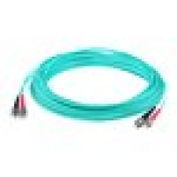 Addon ADD-ST-ST-3M5OM4 ADDON 3M ST TO ST AQUA OM4 DUPLEX OFNR (RISER-RATED) FIBER PATCH CABLE