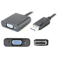 Addon DP2VGAA ADDON 8IN DISPLAYPORT MALE TO VGA FEMALE BLACK ADAPTER CABLE