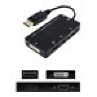 Addon DP2VGAA-5PK ADDON 5 PACK OF 20.00CM (8.00IN) DISPLAYPORT MALE TO VGA FEMALE WITH AUDIO BLACK