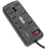 Eaton TLP88USBB EATON TRIPP LITE SERIES 8-OUTLET SURGE PROTECTOR WITH 2 USB PORTS (2.1A SHARED)