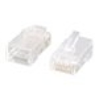 C2G 27572 RJ45 CAT5E MOD PLUG RND SLD/STRND 10PK - LIFETIME WARRANTY - 50 MICRON GOLD-PLAT