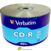 Verbatim 95253 100PK CD-R 80MIN 700MB 52X WHT THERMAL