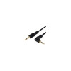 Rocstor Y10C193-B1 SLIM 3.5MM TO RIGHT ANGLE STEREO AUDIO CABLE 6 FT M/M MINI-PHONE MALE STEREO AUD