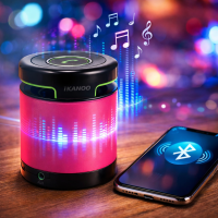 iKANOO BT012 - Pink Bluetooth Speaker with Hands-Free Speakerphone