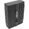 EATON TRIPP LITE SERIES MASTER-POWE SWIVEL6USB 6 OUTLET DIRECT-PLUG IN SURGE ROTATABLE OUTLETS 1080 JOULES USB
