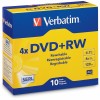 Verbatim 94839 DVD+RW 4.7GB 4X BRANDED SURFACE - 10PK SLIM CASE