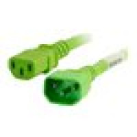 C2G 17543 POWER CORD - C14 - C13 - 4FEET LENGTH - GREEN - FULL LENGTH COLOR JACKET WITH MA