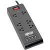 Eaton TLP664USBB EATON TRIPP LITE SERIES 6-OUTLET SURGE PROTECTOR WITH 4 USB PORTS (4.2A SHARED)