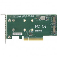 Supermicro Accessory PCIe Add-On Card for up to Two NVMe SSDs Brown Box