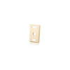 C2G 03710 1-PORT KEYSTONE WALLPLATE IVORY- AVAILABLE IN DIFFERENT COLORS TO MATCH HOUSING