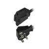 Startech PACF10118IN AC POWER EXTENSION CORD 18IN/0.45M 18AWG POWER SUPPLY EXTENSION CABLE NEMA 5-15R