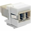 Eaton N455-000-WH-KJ DUPLEX MMF FIBER COUPLER KEYSTONE JACK LC LC WHITE