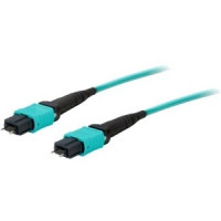 Addon ADD-MPOMPO-10M5OM4SM THIS IS A 10M MPO (MALE) TO MPO (MALE) 12-STRAND AQUA STRAIGHT RISER-RATED FIBER