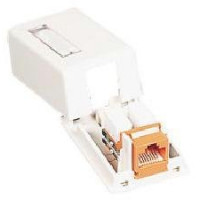 C2G 03830 KEYSTONE SURFACE MOUNT BOX 1-PORT IVORY