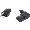 LEGRAND AV - C2G 03152 6FT UNIVERSAL RIGHT ANGLE POWER CORD (IEC320 C13 R/A TO NEMA 5-15P)
