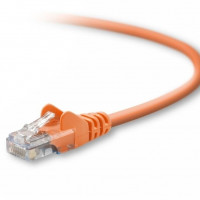 Belkin A3L791-03-ORG 3FT CAT5E PATCH CABLE, UTP, ORANGE PVC JACKET, 24AWG, T568B, 50 MICRON, GOLD PLA