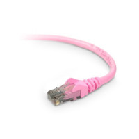 Belkin A3L980-15-PNK-S 15FT CAT6 SNAGLESS PATCH CABLE, UTP, PINK PVC JACKET, 23AWG, 50 MICRON, GOLD PLA