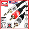 C2G 40613 3FT VELOCITYANDTRADE; ONE 3.5MM STEREO MALE TO TWO RCA STEREO MALE Y-CABLE