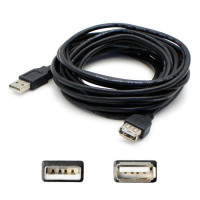 Addon USBEXTAA6 ADDON 1.82M (6.00FT) USB 2.0 (A) MALE TO FEMALE BLACK EXTENSION CABLE