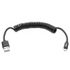 Tripp Lite M100-004COIL-BK 4FT LIGHTNING USB/SYNC CHARGE COILED CABLE FOR APPLE IPHONE / IPAD BLACK 4 FT