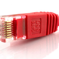 Addon ADD-3FSLCAT6-RD ADDON 3FT RED CAT 6 SLIM PVC ETHERNET CABLE SNAGLESS CLEAR-CLAW RJ-45 M/M