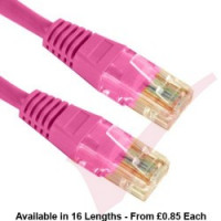 Addon ADD-14FCAT5E-PK 14FT PINK CAT5E UTP PVC BUBBLE BOOT