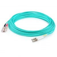 Addon ADD-LC-LC-1M5OM4P ADDON 1M LC TO LC AQUA OM4 DUPLEX OFNP (PLENUM-RATED) FIBER PATCH CABLE