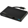 Startech DKT30CHVCM 4-IN-1 USB C MULTIPORT ADAPTER TRAVEL DOCK FOR SINGLE MONITOR 4K HDMI OR 1080P V