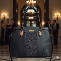 Black Ladies Handbag Professional look for office use & Elegant for eve