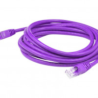 Addon ADD-5FCAT6-PE ADDON 5FT PURPLE CAT 6 PVC ETHERNET CABLE SNAGLESS BUBBLE BOOT RJ-45 M/M