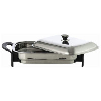 Maxam Precise Heat™ T304 Stainless Steel 16 Rectangular Electric Skillet