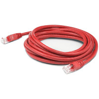 Addon ADD-15FCAT6A-RD 15FT RED CAT 6A PVC ETHERNET CABLE SNAGLESS BUBBLE BOOT RJ-45 M/M