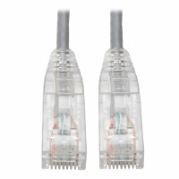 EATON TRIPP LITE SERIES CONNECTIVIT N201-S8N-GY 8IN CAT6 GB SNAGLESS MOLDED SLIM UTP PATCH CABLE RJ45 GRAY