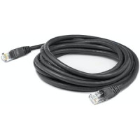 Addon ADD-7FCAT6A-BK 7FT BLACK CAT 6A PVC ETHERNET CABLE SNAGLESS BUBBLE BOOT RJ-45 M/M