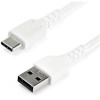 Startech RUSB2AC2MW USB A TO USB C CHARGING CABLE W/ ARAMID FIBER SHELTERING THE HEAVY DUTY CORD FRO