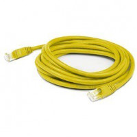Addon ADD-6FCAT6-YW ADDON 6FT YELLOW CAT 6 PVC ETHERNET CABLE SNAGLESS BUBBLE BOOT RJ-45 M/M