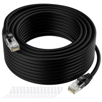 Addon ADD-15FCAT5E-BK ADDON 15FT BLACK CAT 5E PVC ETHERNET CABLE SNAGLESS BUBBLE BOOT RJ-45 M/M