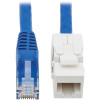 Eaton N237-F18N-WHSH EATON TRIPP LITE SERIES CAT6 KEYSTONE JACK CABLE ASSEMBLY - UNSHIELDED, POE+, RJ
