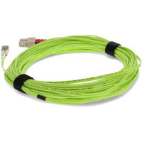 Addon ADD-SC-LC-15M5OM5 ADDON 15M SC TO LC LIME GREEN OM5 DUPLEX OFNR (RISER-RATED) FIBER PATCH CABLE
