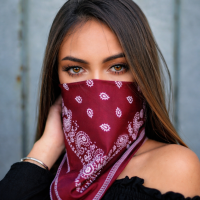 Set of 3 Sports Bandanas Face Mask Head Wrap Cotton Scarf Neck Cover