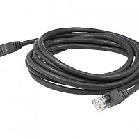 Addon ADD-0-5FCAT6A-BK 6IN BLACK CAT 6A PVC ETHERNET CABLE SNAGLESS BUBBLE BOOT RJ-45 M/M