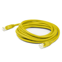 Addon ADD-1FCAT6-YW 1FT YELLOW CAT 6 PVC ETHERNET CABLE SNAGLESS BUBBLE BOOT RJ-45 M/M