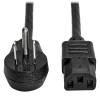 EATON TRIPP LITE SERIES CONNECTIVIT P007-003-15D 3FT RIGHT-ANGLE 5-15P TO C13 HEAVY-DUTY DESKTP COMPUTER PWR CORD