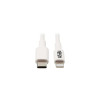 Eaton M102-003-WH IPHONE CABLES - USB-C LEFT CONNECTOR - MALE LEFT GENDER - LIGHTNING RIGHT CONNEC