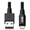 Tripp Lite M100-006-GY-MAX HEAVY-DUTY USB SYNC CHARGE CABLE WITH LIGHTNING CONNECTOR - M M, USB 2.0, UHMWPE