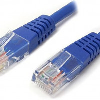 Addon ADD-3FCAT5E-BE ADDON 3FT BLUE CAT 5E PVC ETHERNET CABLE SNAGLESS BUBBLE BOOT RJ-45 M/M