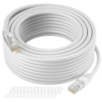 Addon ADD-7FCAT5E-WE ADDON 7FT WHITE CAT 5E PVC ETHERNET CABLE SNAGLESS BUBBLE BOOT RJ-45 M/M