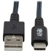 Eaton U038-006-GY-MAX TRIPP LITE SERIES HEAVY-DUTY USB-A TO USB-C CABLE - USB A LEFT CONNECTOR - MALE