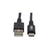 Eaton U038-010-GY-MAX TRIPP LITE SERIES HEAVY-DUTY USB-A TO USB-C CABLE - USB A LEFT CONNECTOR - MALE