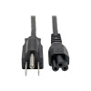 Eaton P013-010 EATON TRIPP LITE SERIES 3-SLOT POWER CORD, NEMA 5-15P TO C5 - LAPTOP/NOTEBOOK, 1